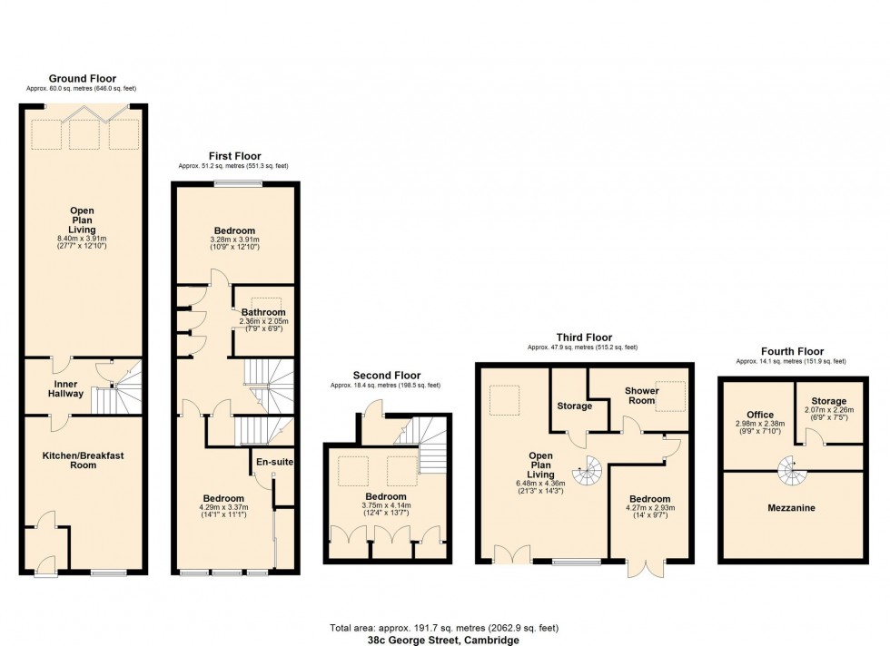 Floorplan for George Street, Cambridge, CB4