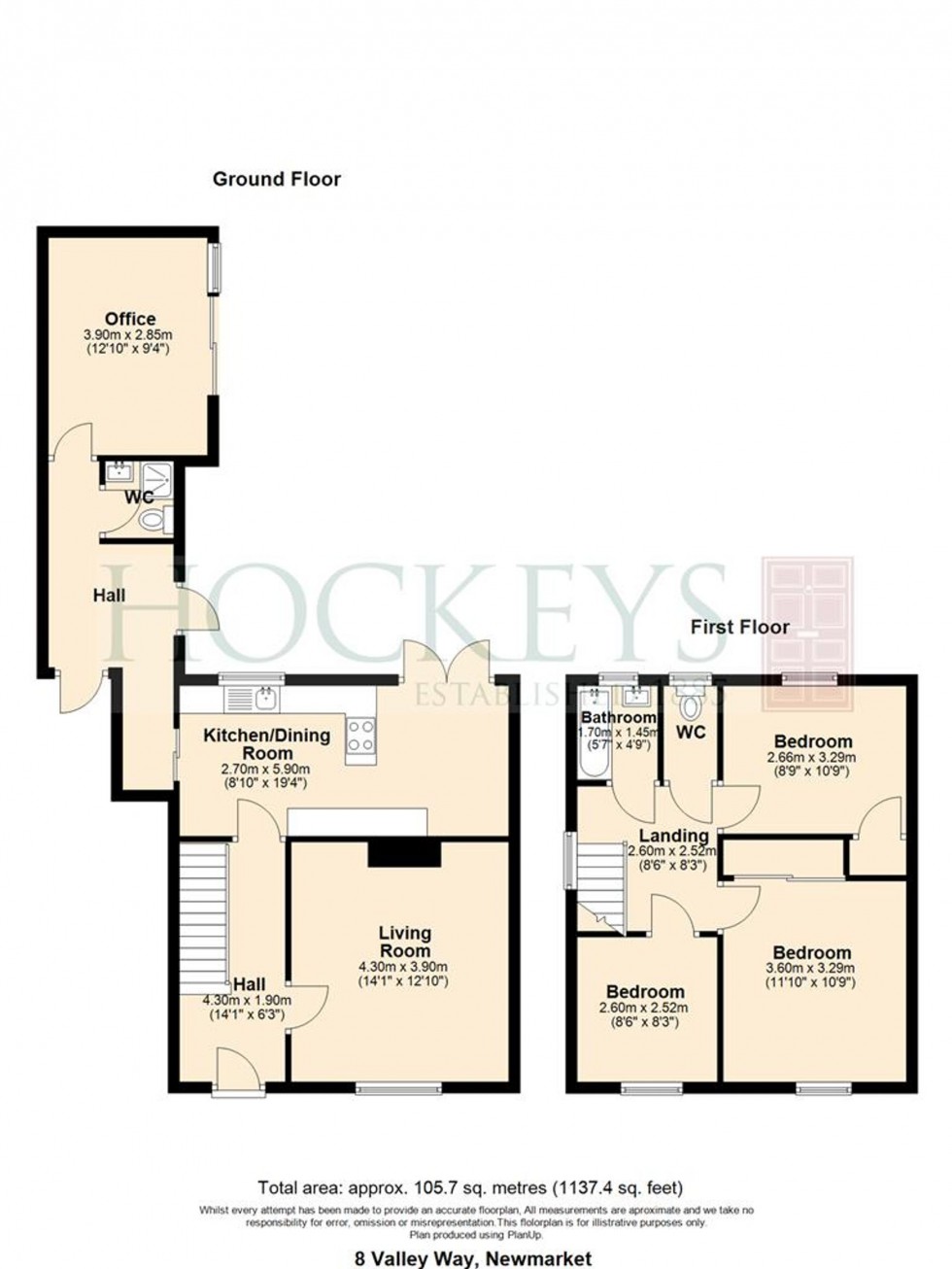 Floorplan for Valley Way, Newmarket, CB8