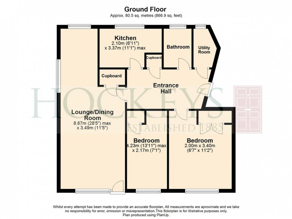 Floorplan for Sherlock Close, Cambridge, CB3