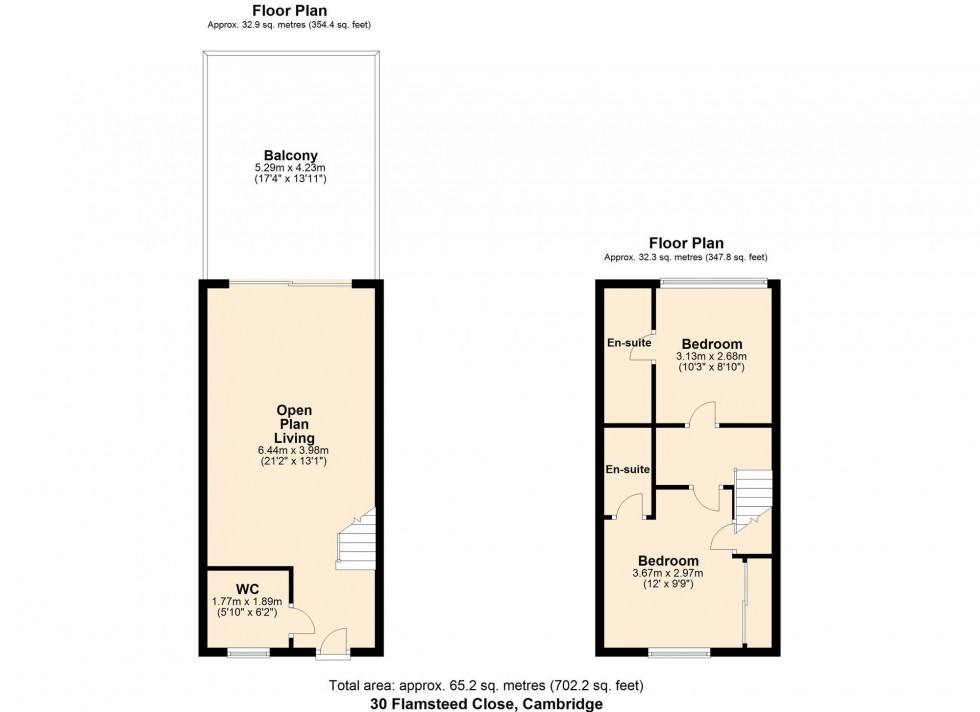 Floorplan for Flamsteed Close, Cambridge, CB1