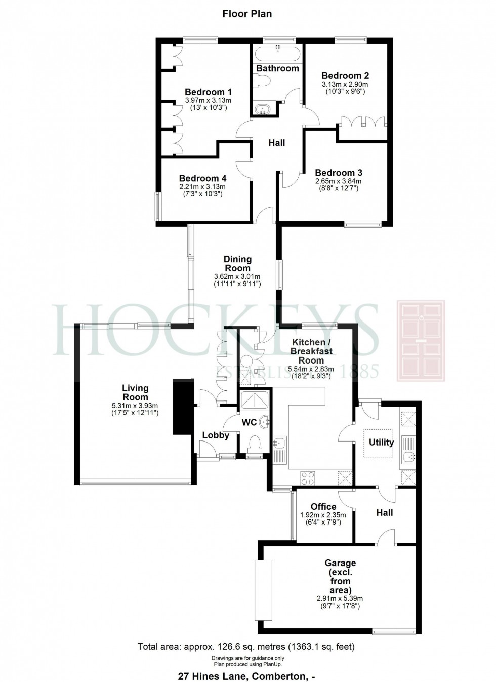 Floorplan for Hines Lane, Comberton, CB23