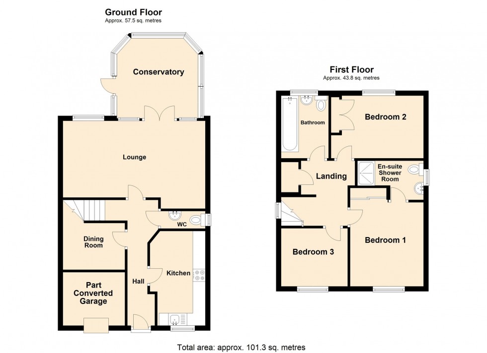 Floorplan for Moat Way, Swavesey, CB24