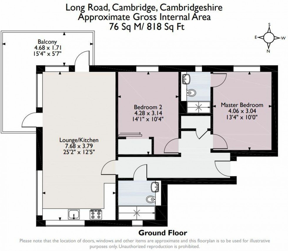 Floorplan for Long Road, The Orangery, CB2