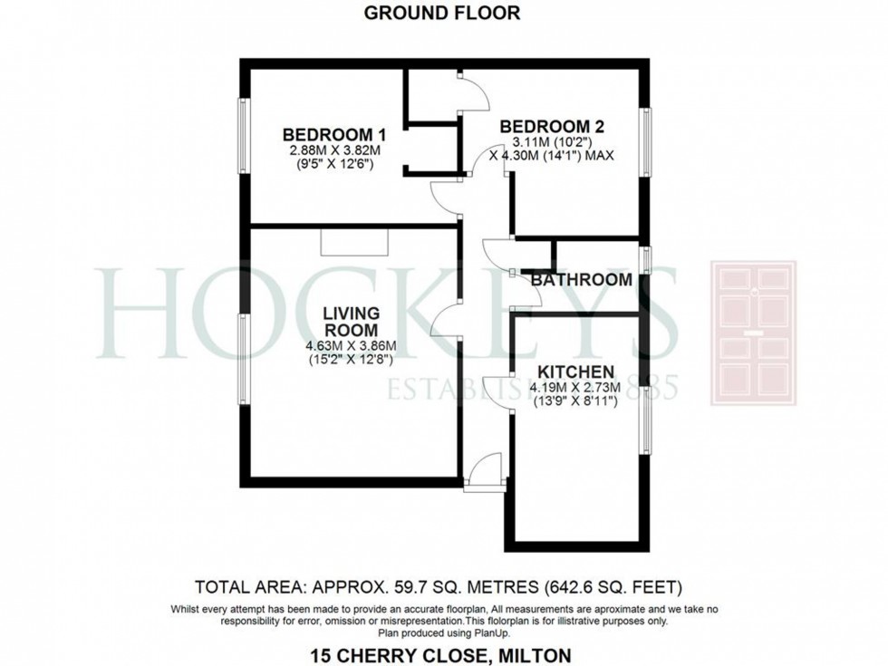 Floorplan for Cherry Close, Milton, CB24