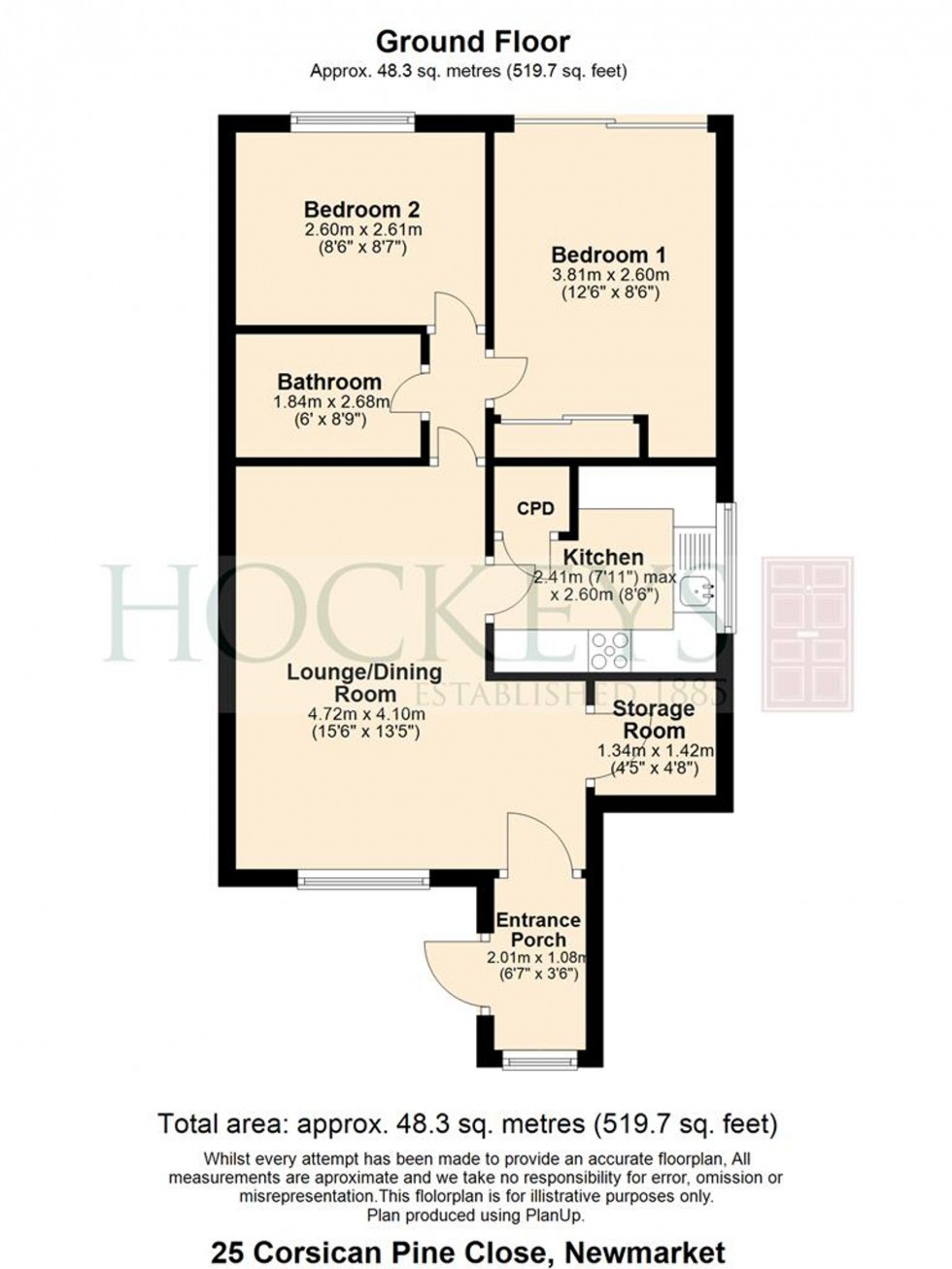 Floorplan for Corsican Pine Close, Newmarket, CB8