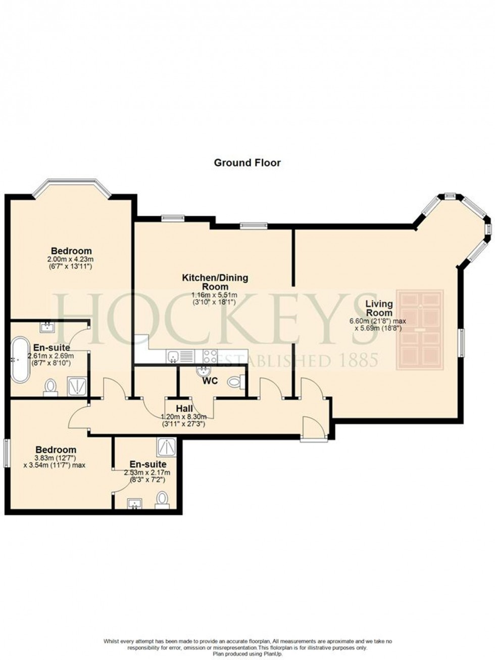 Floorplan for Falmouth Avenue, Newmarket, CB8