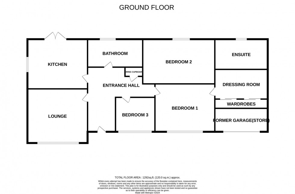 Floorplan for Roman Bank, Long Sutton, PE12