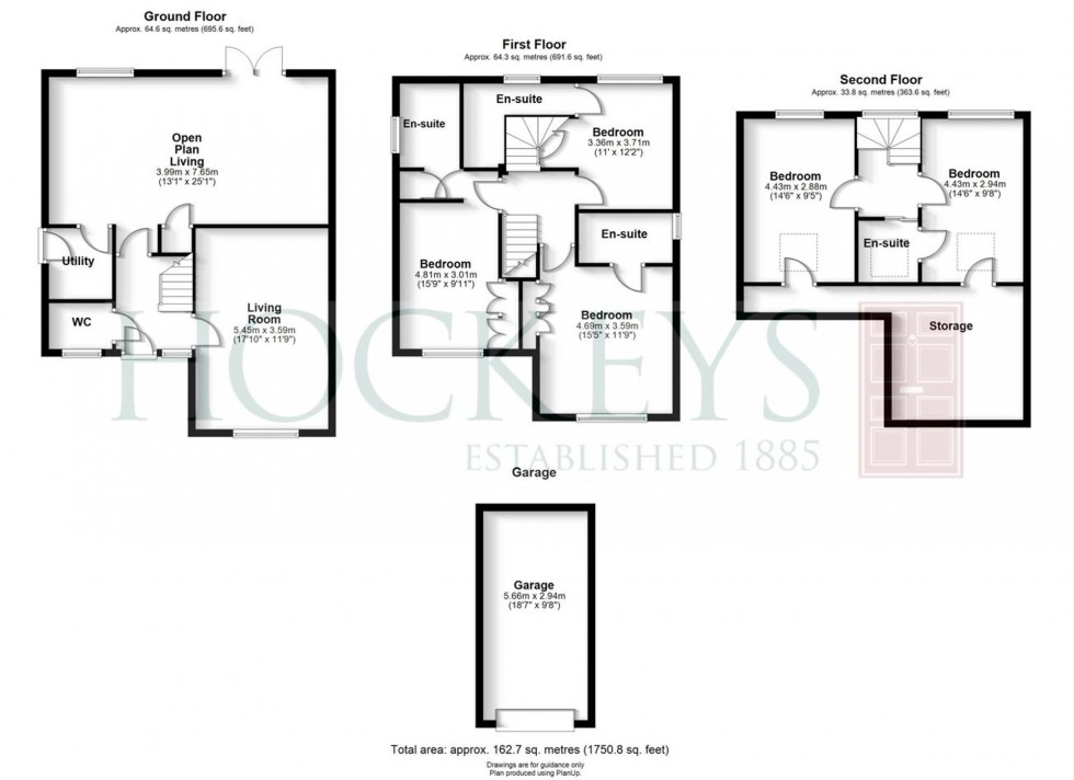 Floorplan for St. Edmunds Way, Hauxton, CB22