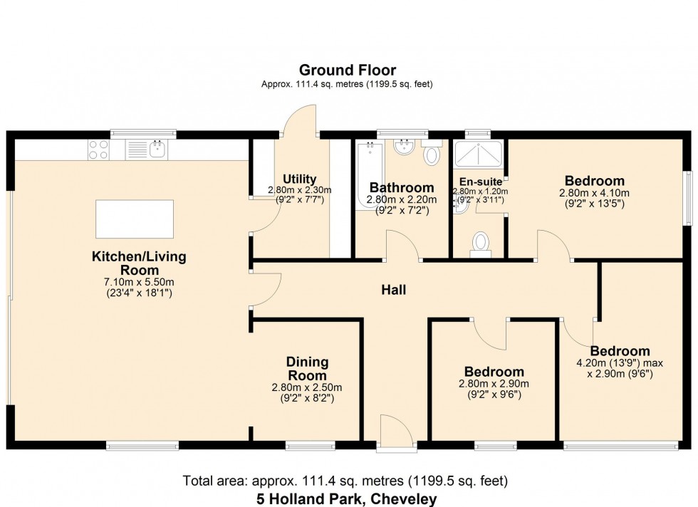 Floorplan for Holland Park, Cheveley, CB8