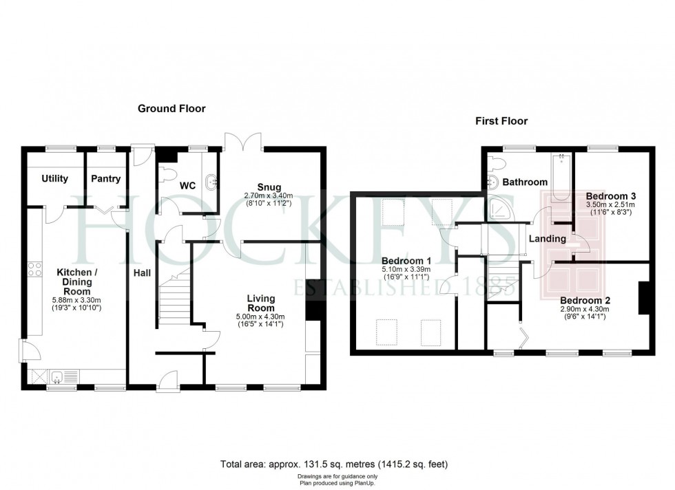 Floorplan for Tower Close, Over, CB24