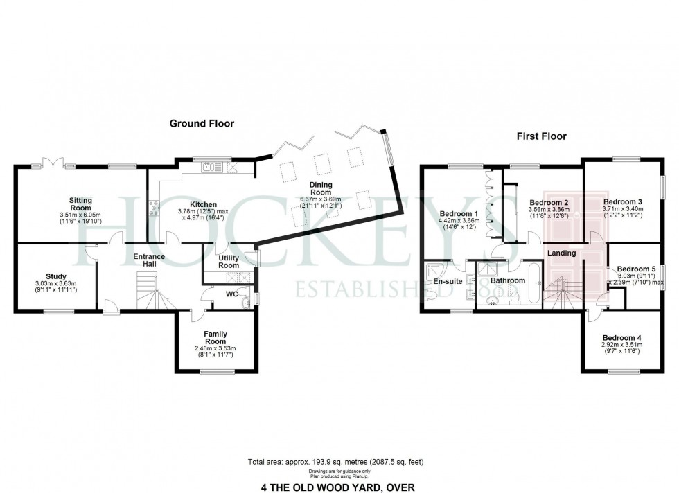 Floorplan for The Old Wood Yard, Over, CB24