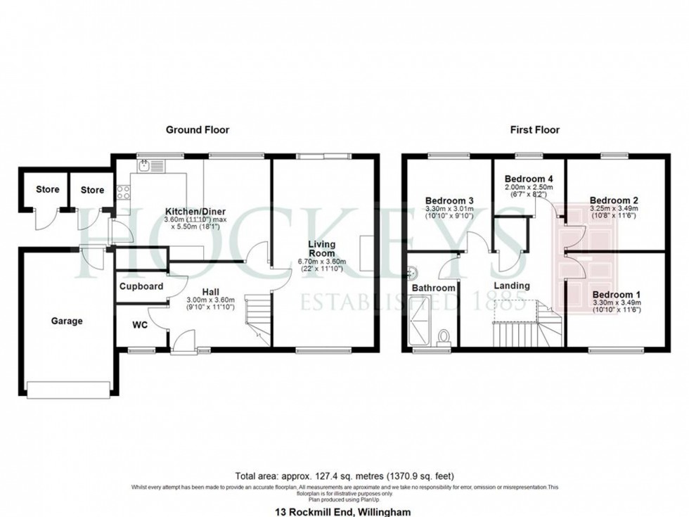 Floorplan for Rockmill End, Willingham, CB24