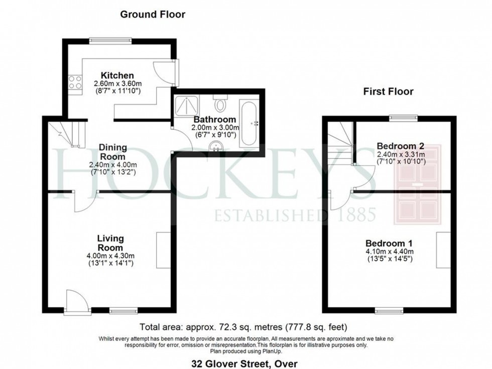 Floorplan for Glover Street, Over, CB24