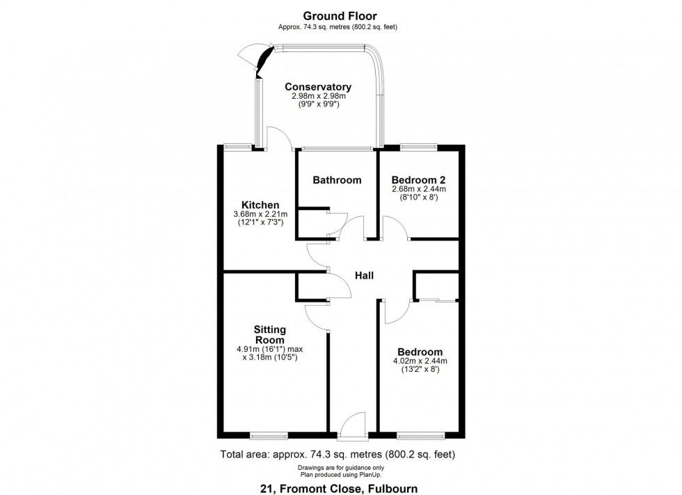 Floorplan for Fromont Close, Fulbourn, CB21