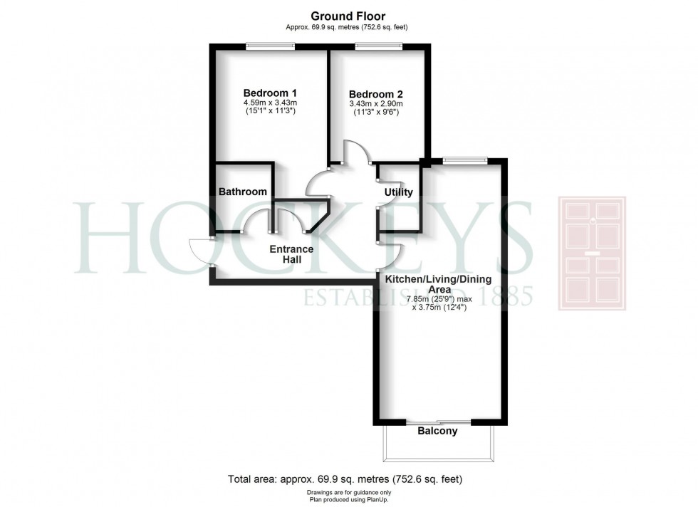 Floorplan for Cromwell Road, Cambridge, CB1