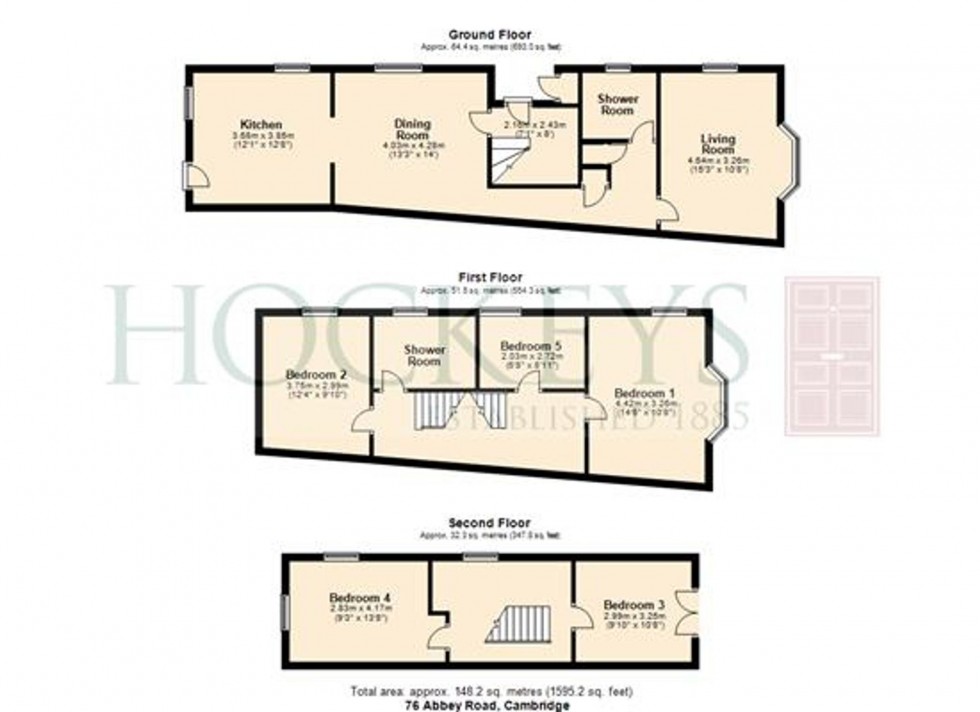 Floorplan for Abbey Road, Cambridge, CB5