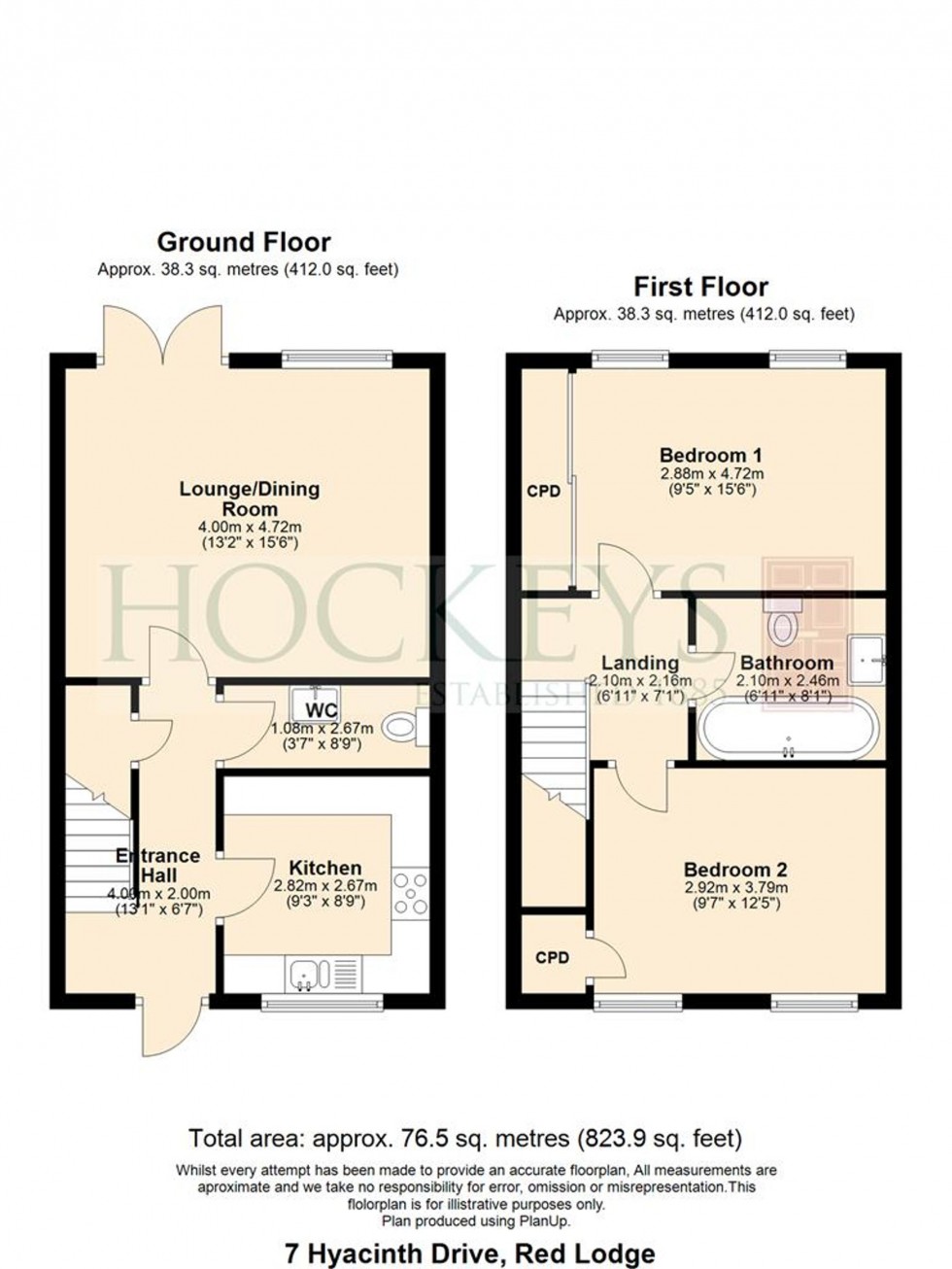 Floorplan for Hyacinth Drive, Red Lodge, IP28