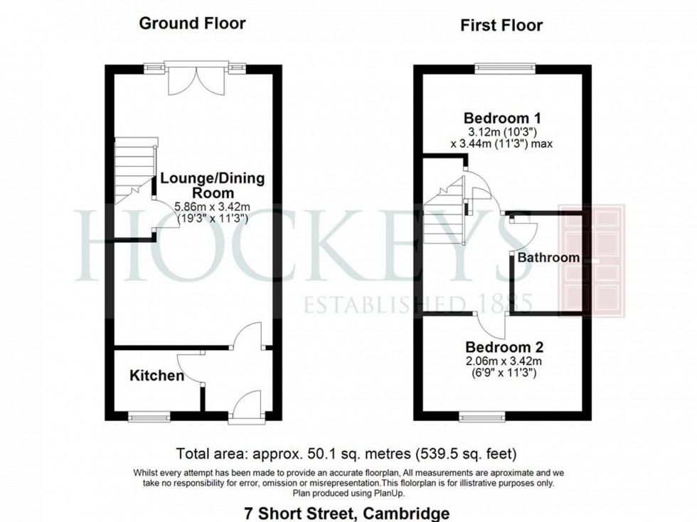 Floorplan for Short Street, Cambridge, CB1