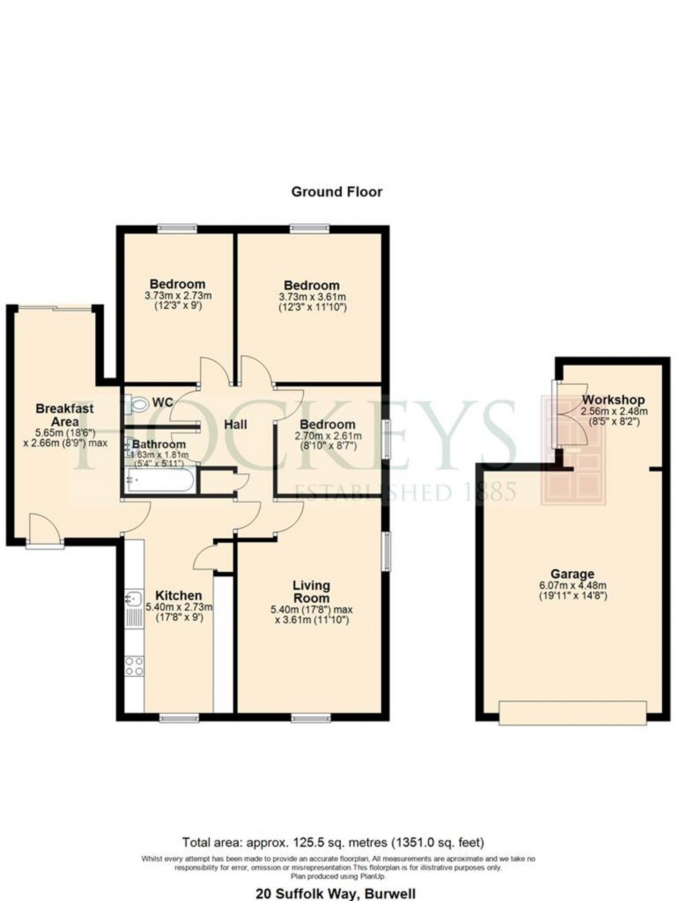 Floorplan for Suffolk Way, Newmarket, CB8