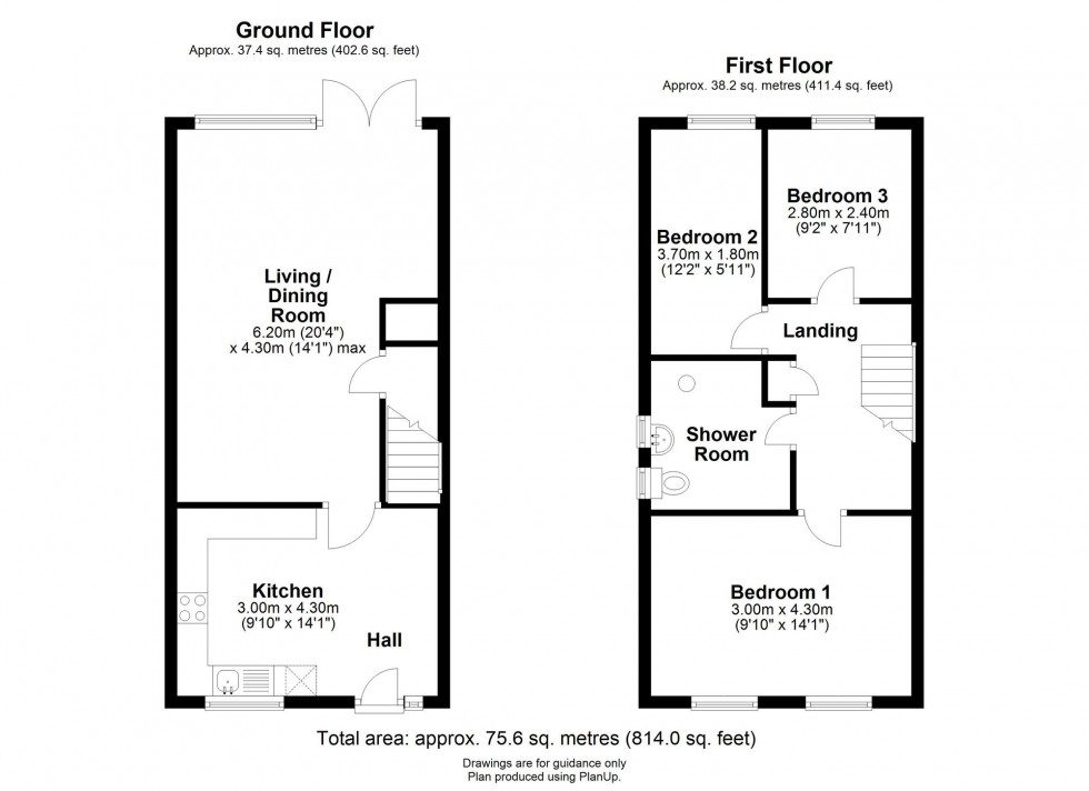 Floorplan for Otter Close, Bar Hill, CB23