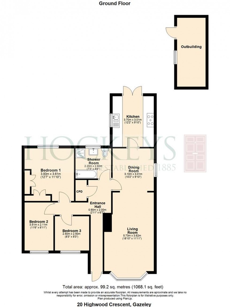 Floorplan for Highwood Crescent, Gazeley, CB8