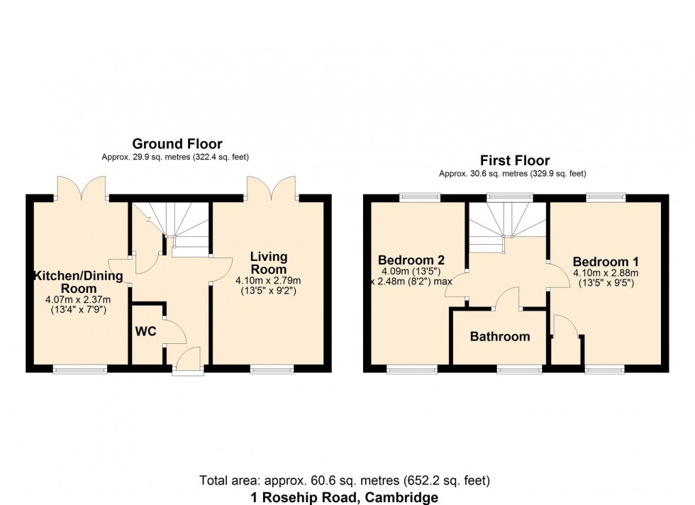 Floorplan for Rosehip Road, Cambridge, CB4