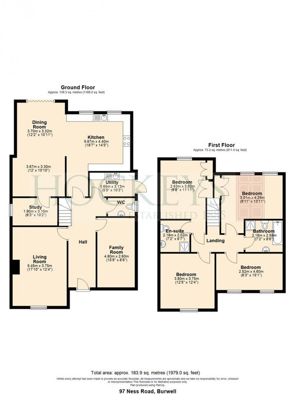 Floorplan for Ness Road, Burwell, CB25