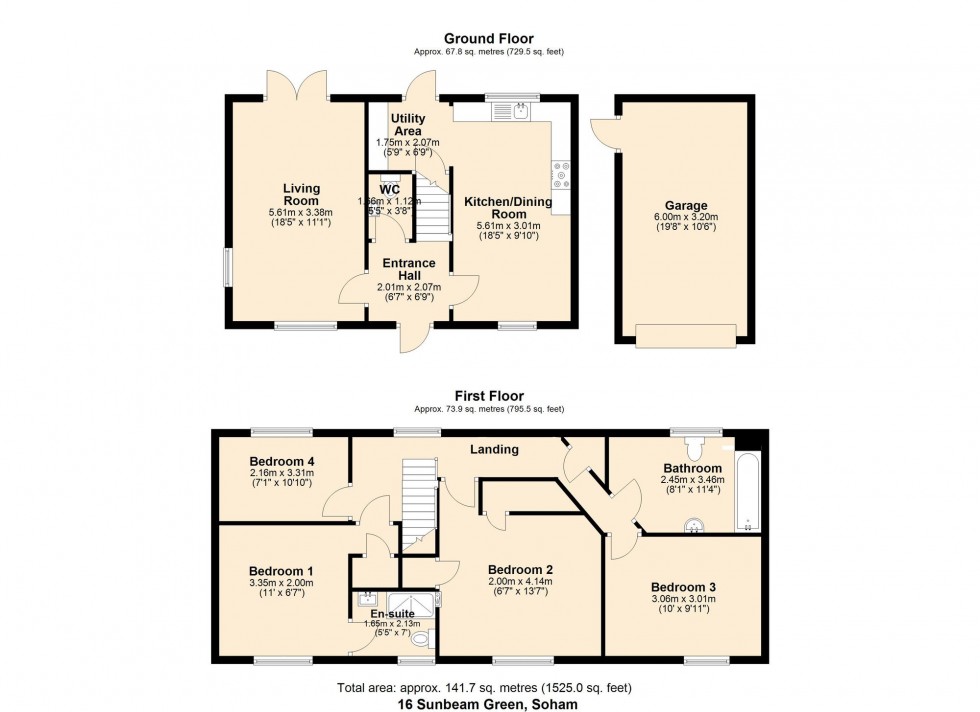 Floorplan for Sunburst Green, Soham, CB7