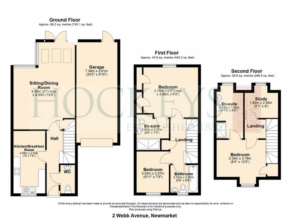 Floorplan for Webb Avenue, Newmarket, CB8