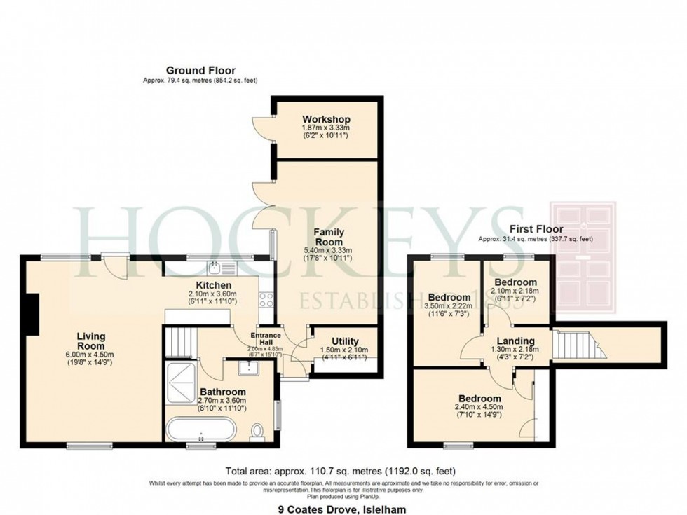 Floorplan for Coates Drove, Isleham, CB7