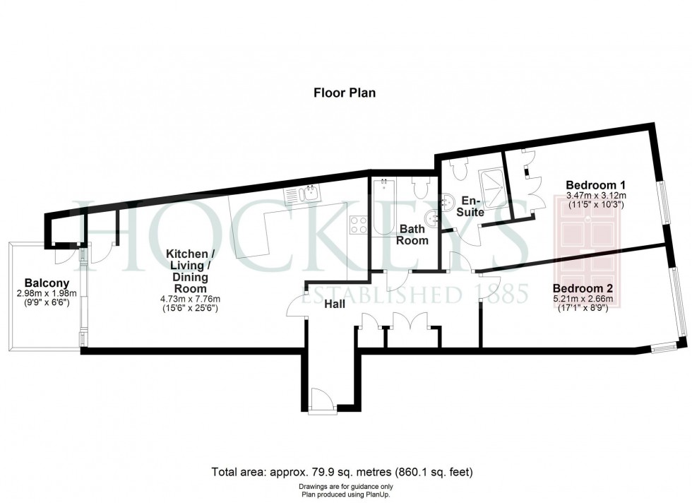 Floorplan for Occupation Road, Cambridge, CB1