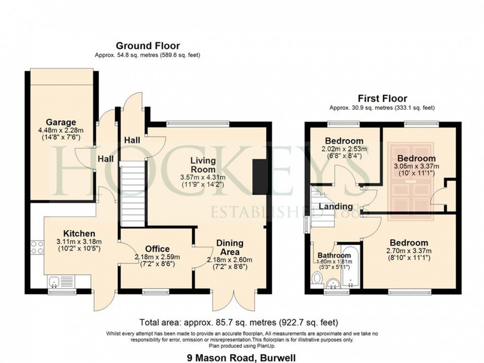 Floorplan for Mason Road, Burwell, CB25