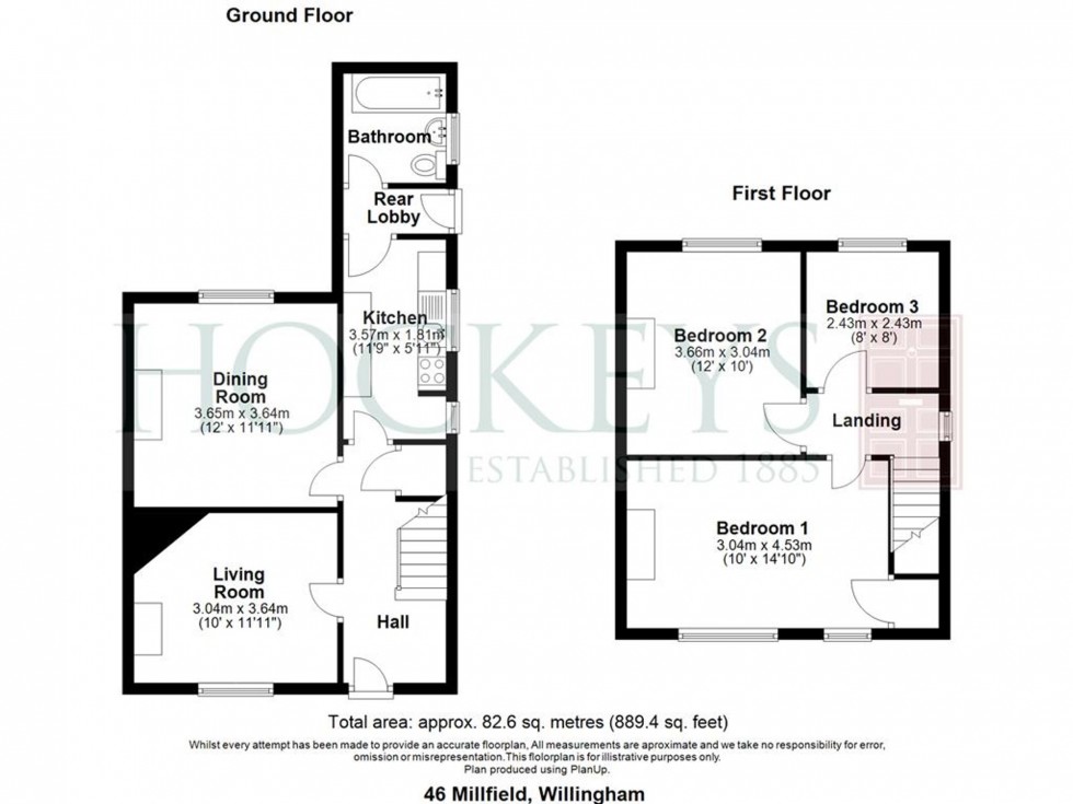 Floorplan for Millfield, Willingham, CB24