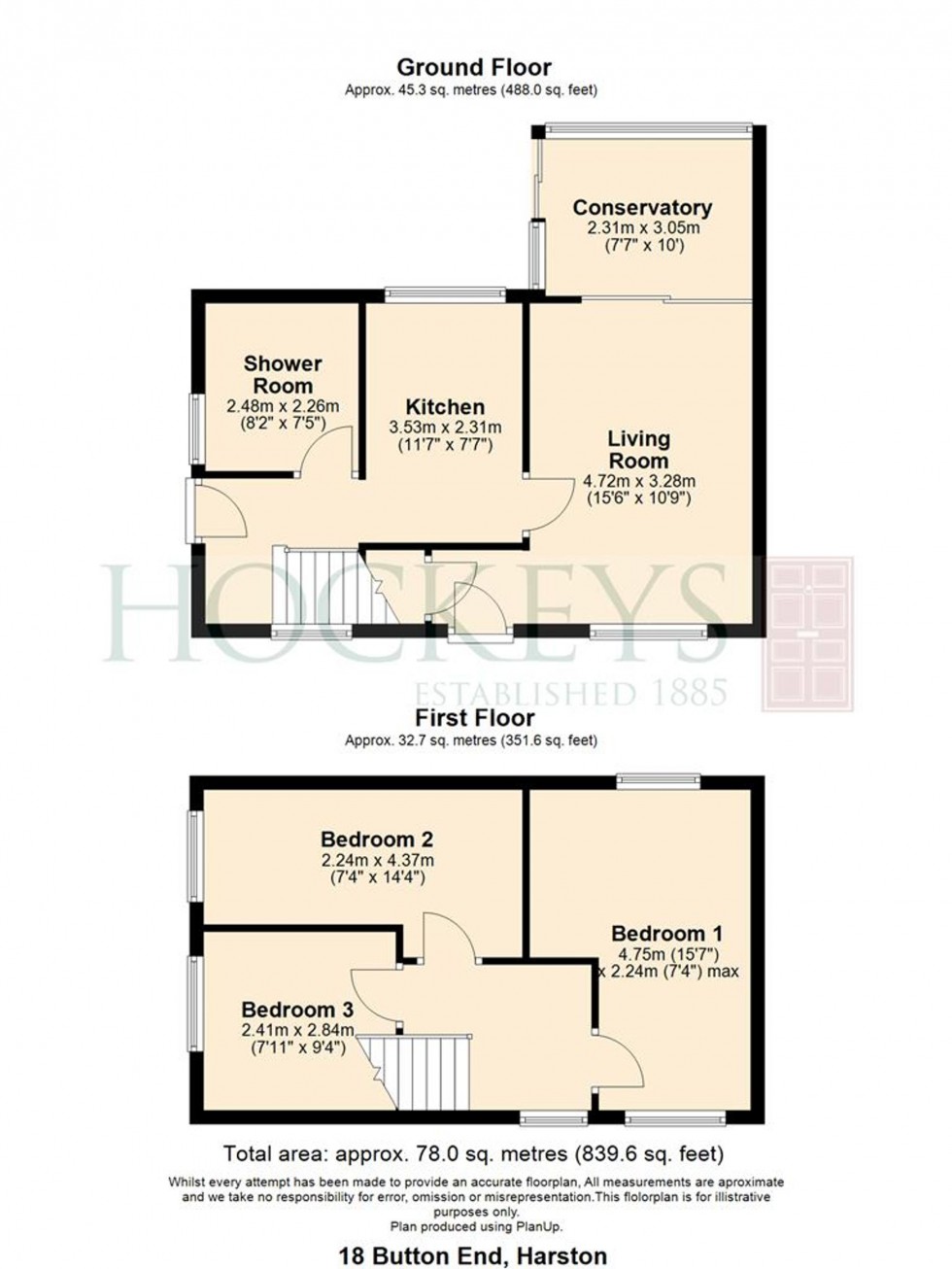 Floorplan for Button End, Harston, CB22