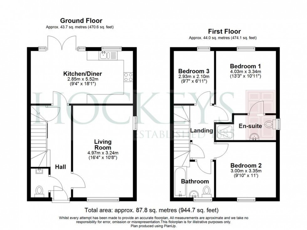 Floorplan for Hawking Way, Cottenham, CB24