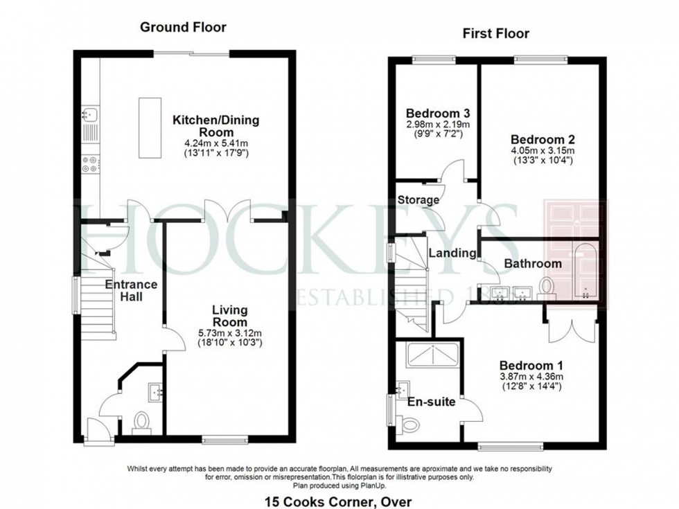 Floorplan for Fen End, Over, CB24