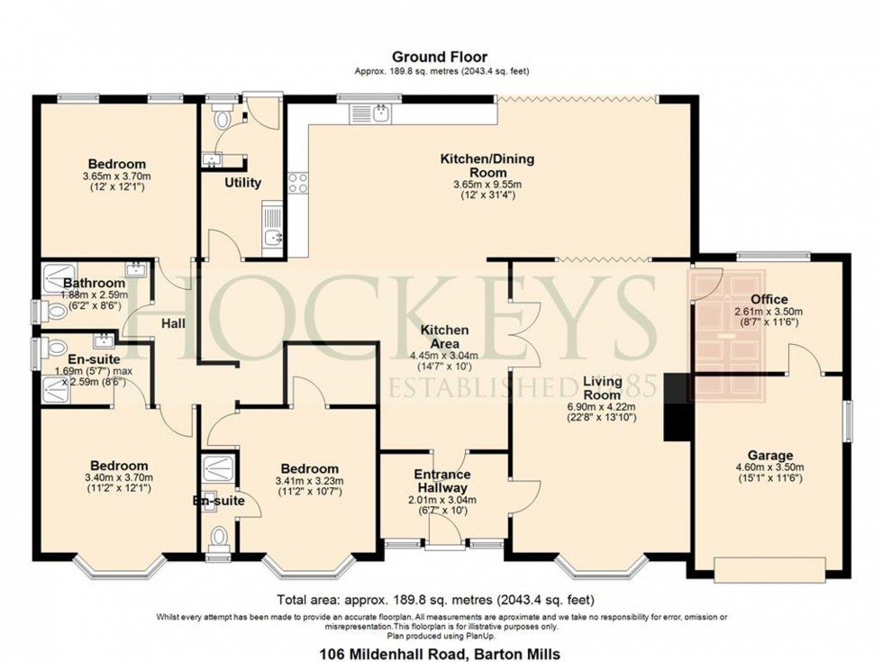 Floorplan for Mildenhall Road, Barton Mills, IP28