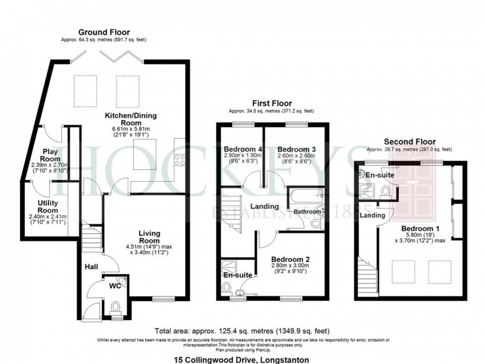 Floorplan for Collingwood Drive, Longstanton, CB24