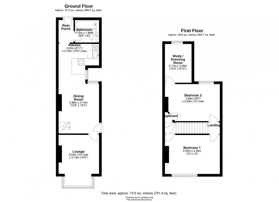 Floorplan for Richmond Road, Cambridge, CB4