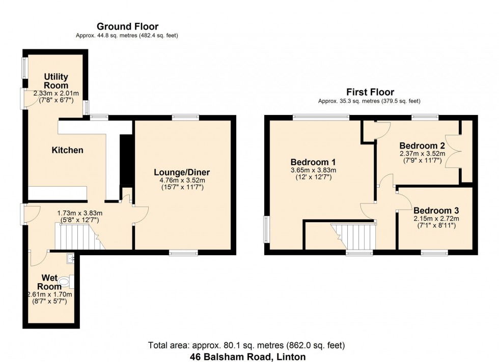 Floorplan for Balsham Road, Linton, CB21