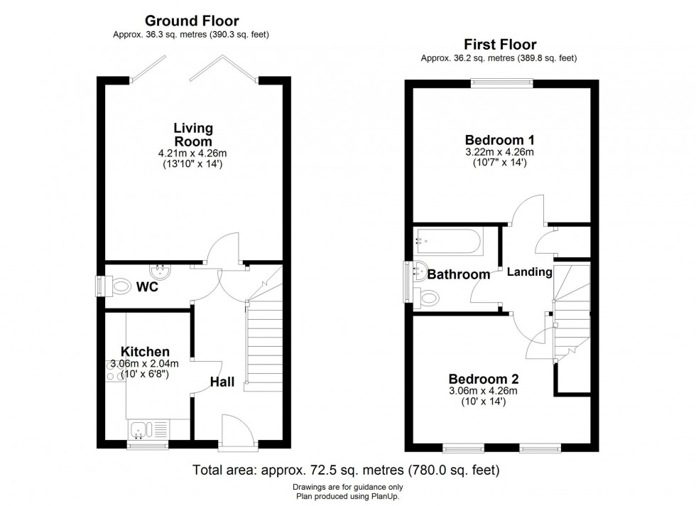 Floorplan for Sandpit Close, Over, CB24