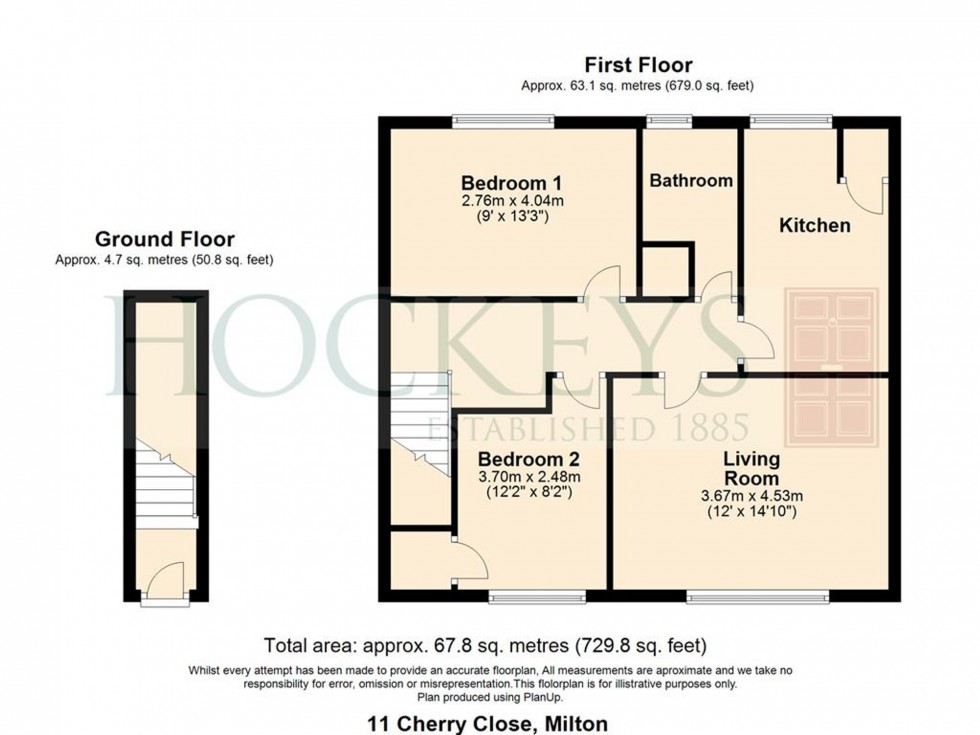 Floorplan for Cherry Close, Milton, CB24