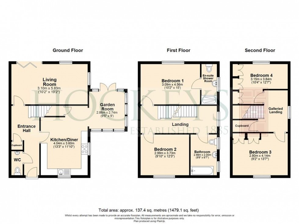 Floorplan for Tavern Close, Royston, SG8