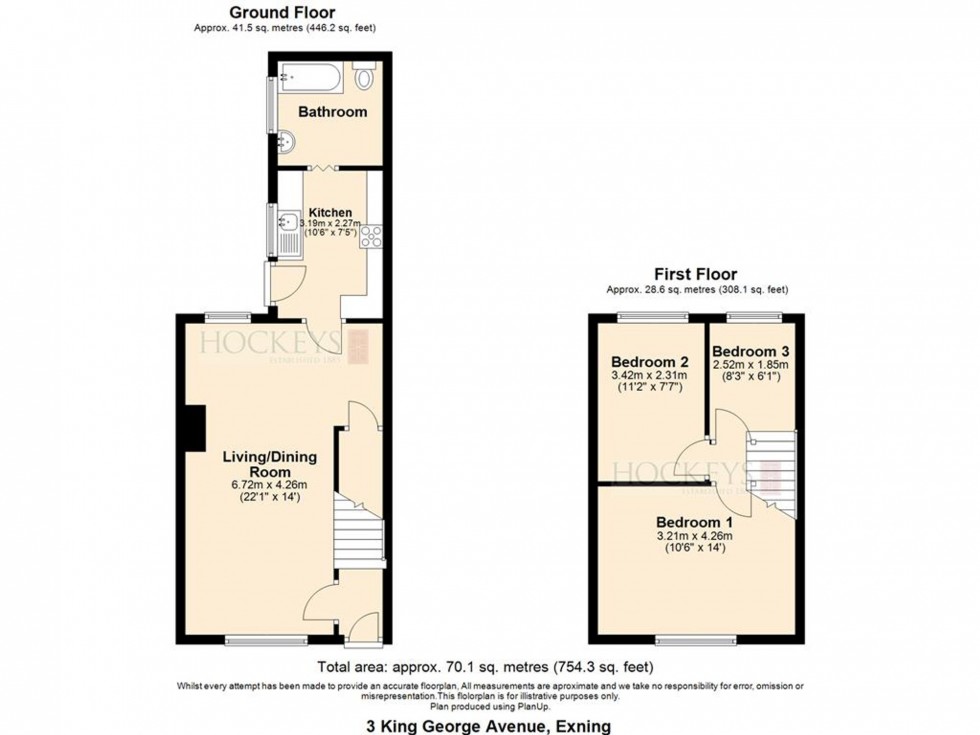 Floorplan for King George Avenue, Exning, CB8