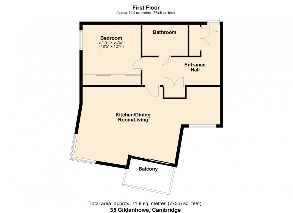 Floorplan for Gildenhowe, Cambridge, CB3