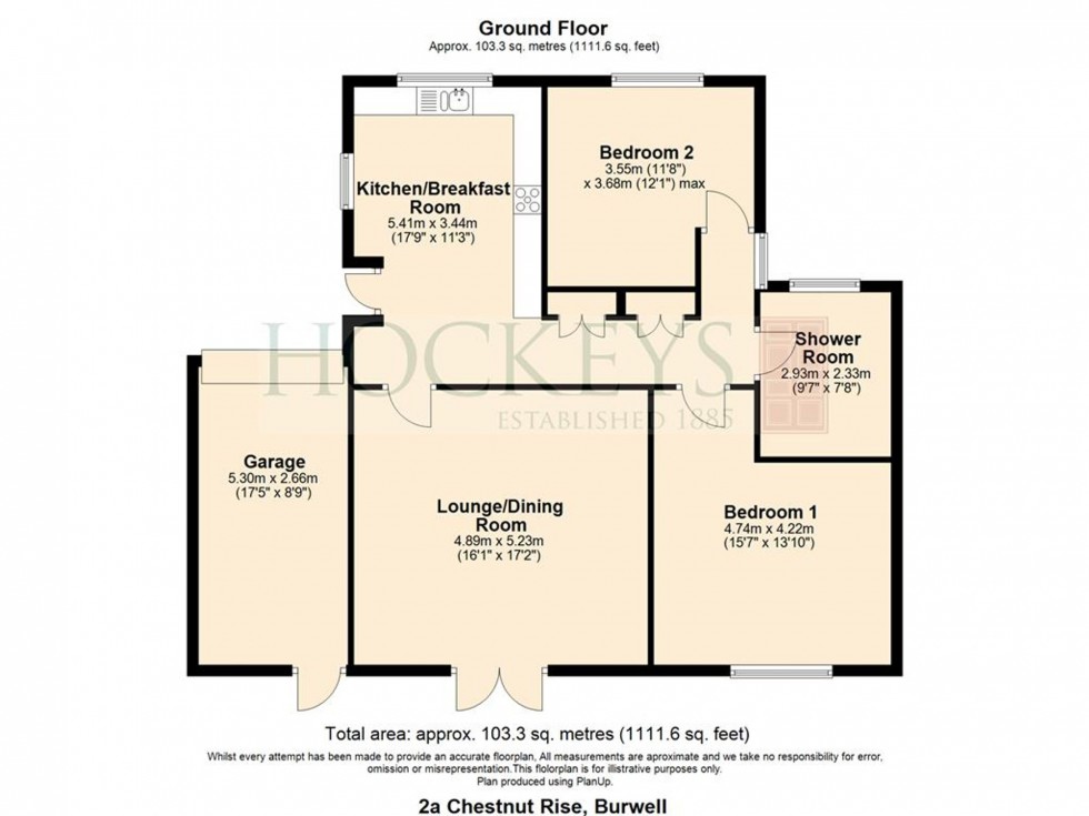 Floorplan for Chestnut Rise, Burwell, CB25