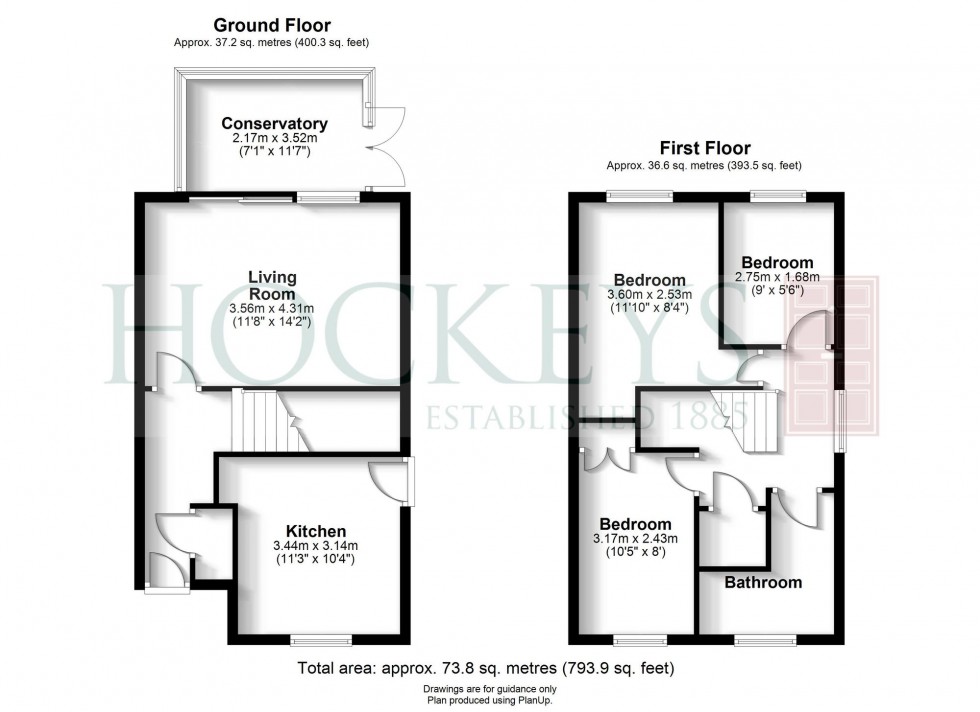 Floorplan for Oyster Row, Cambridge, CB5