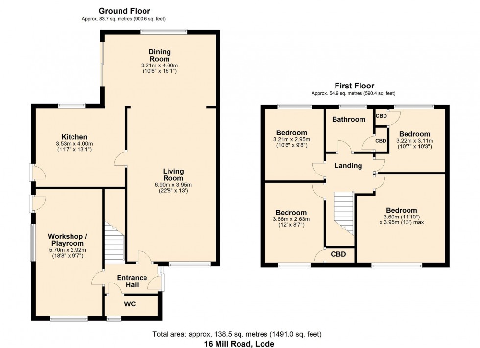 Floorplan for Mill Road, Lode, CB25