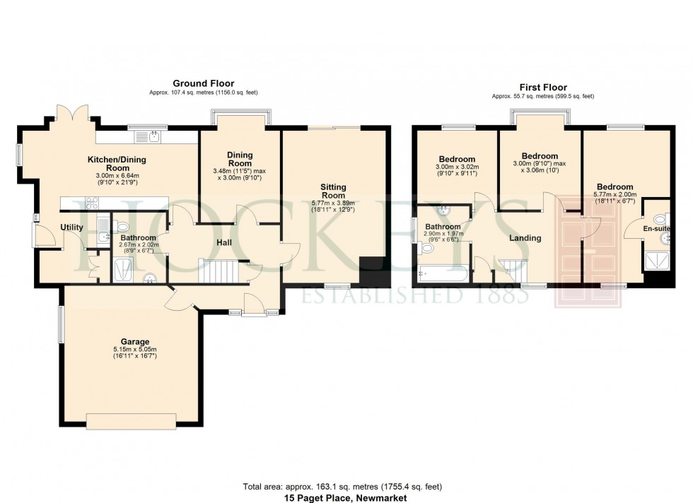 Floorplan for Paget Place, Newmarket, CB8