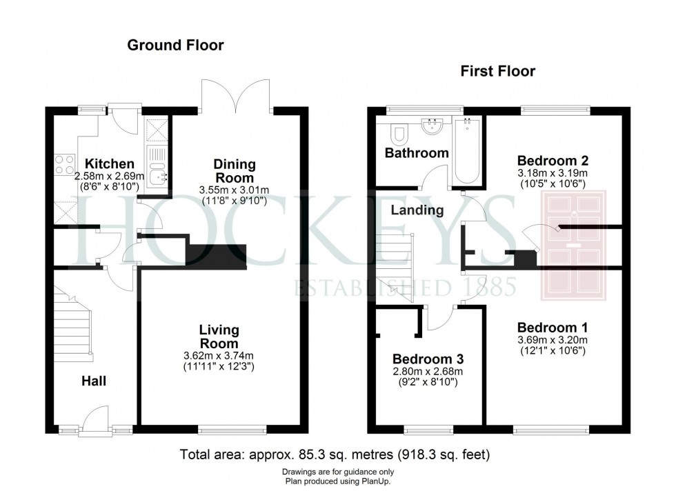 Floorplan for Kent Way, Cambridge, CB4